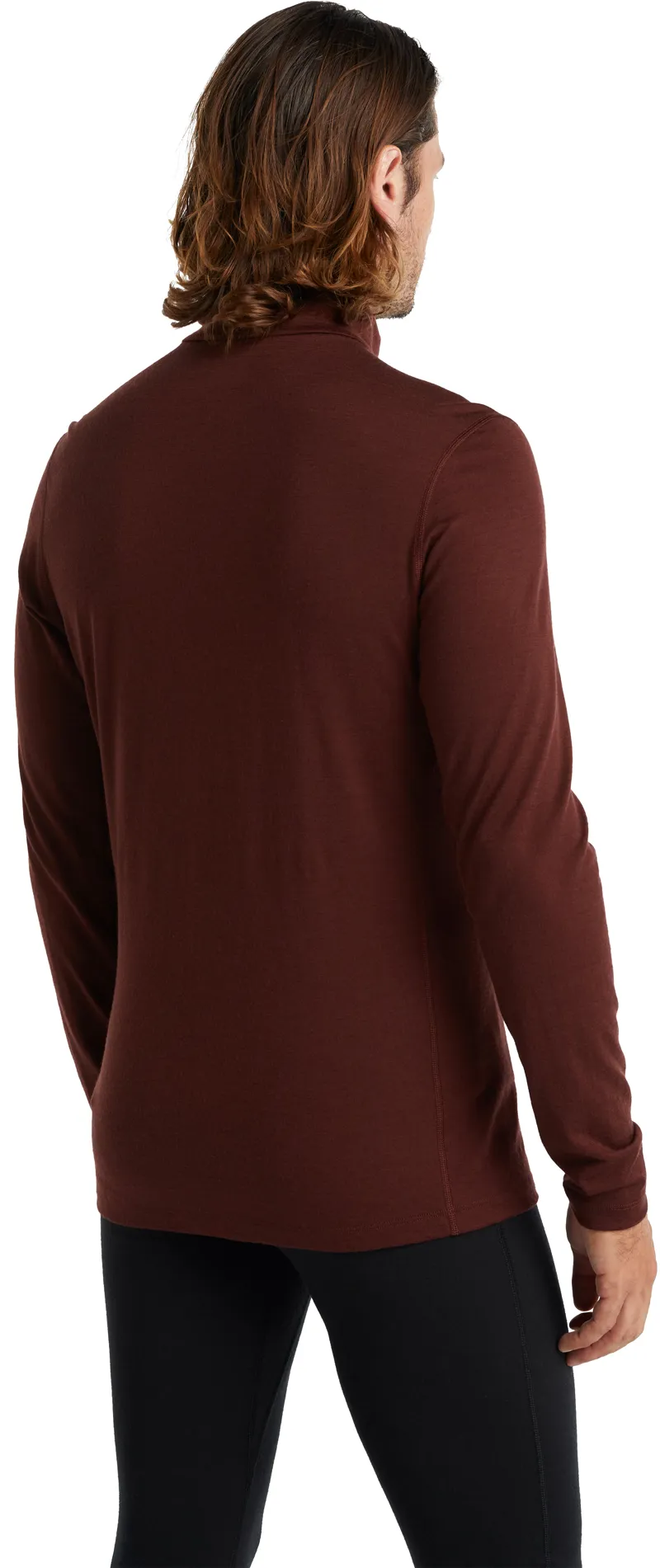 Icebreaker Mens 200 Oasis Long Sleeved Half Zip Top - Espresso-2