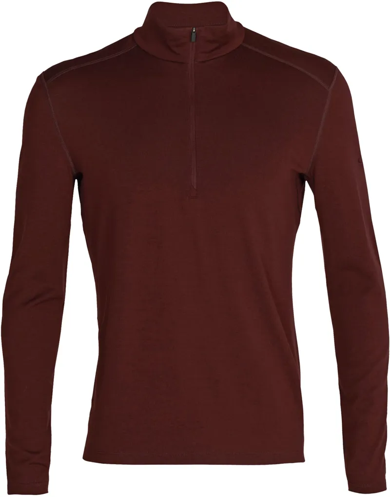 Icebreaker Mens 200 Oasis Long Sleeved Half Zip Top - Espresso