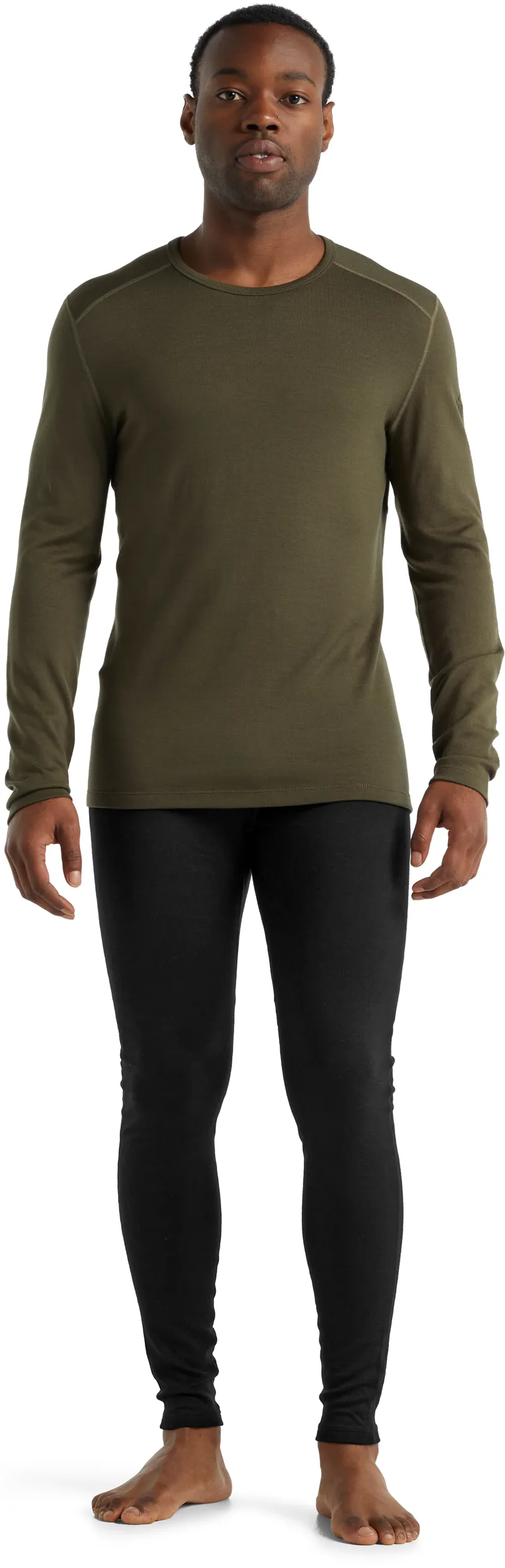 Icebreaker Mens 260 Tech Long Sleeved Crewe Top - Loden-8
