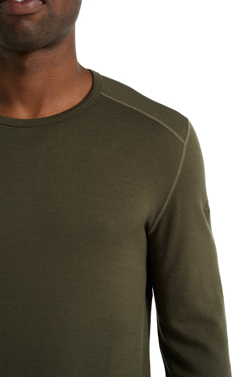 Icebreaker Mens 260 Tech Long Sleeved Crewe Top - Loden-1