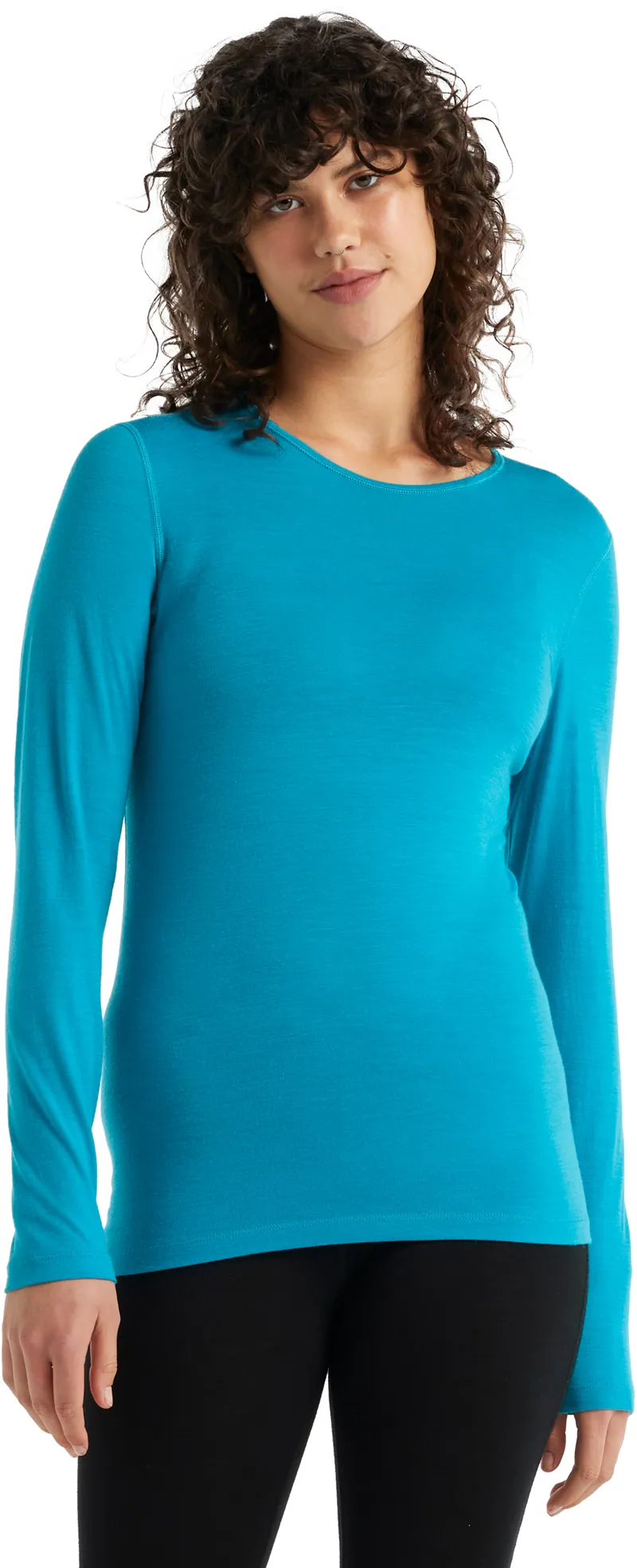 Icebreaker Womens 200 Oasis Long Sleeved Crewe Top - Arctic Teal-5