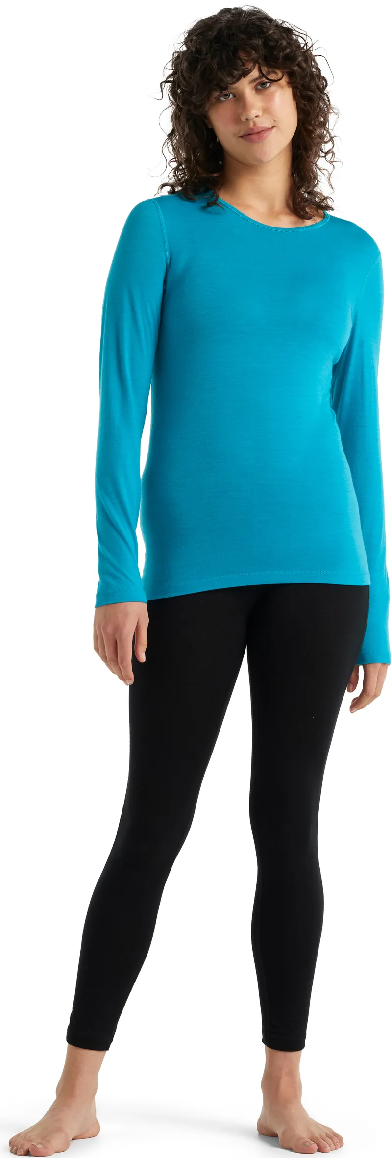 Icebreaker Womens 200 Oasis Long Sleeved Crewe Top - Arctic Teal-7