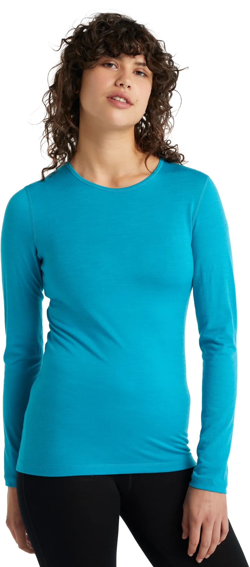 Icebreaker Womens 200 Oasis Long Sleeved Crewe Top - Arctic Teal-4