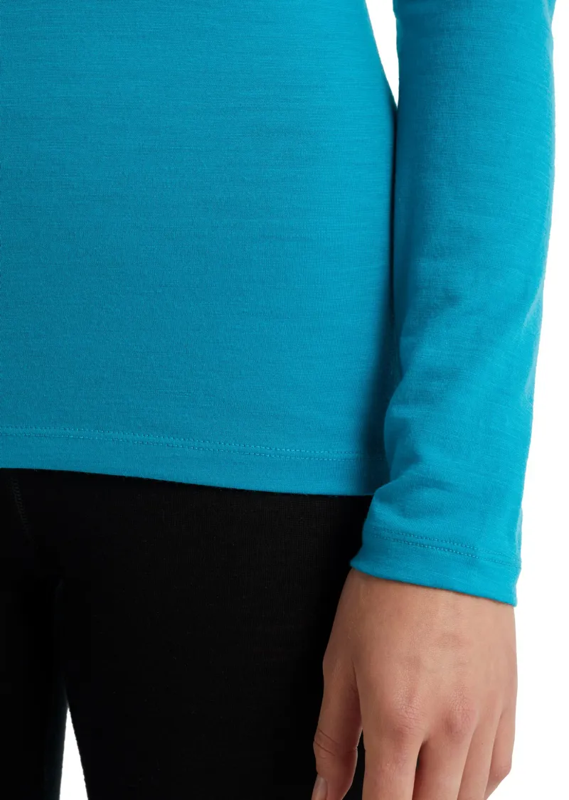 Icebreaker Womens 200 Oasis Long Sleeved Crewe Top - Arctic Teal-3
