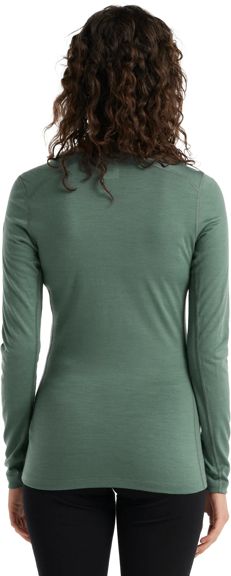 Icebreaker Womens 200 Oasis Long Sleeved V Neck Top - Sage-7