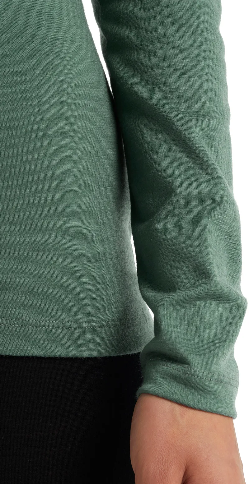 Icebreaker Womens 200 Oasis Long Sleeved V Neck Top - Sage-3
