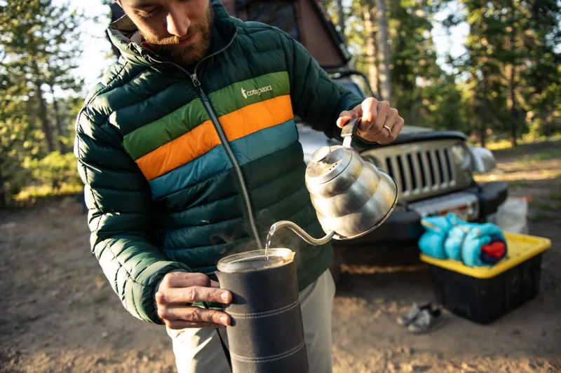 Cotopaxi Mens Fuego Down Jacket - Dark Forest Stripes-13