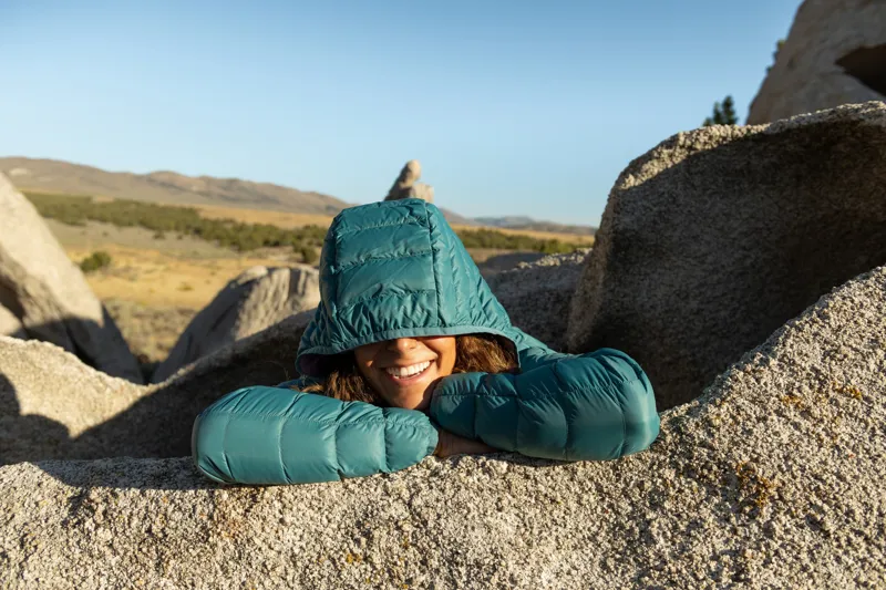 Cotopaxi Womens Fuego Down Hooded Jacket - Submarine Stripes-9