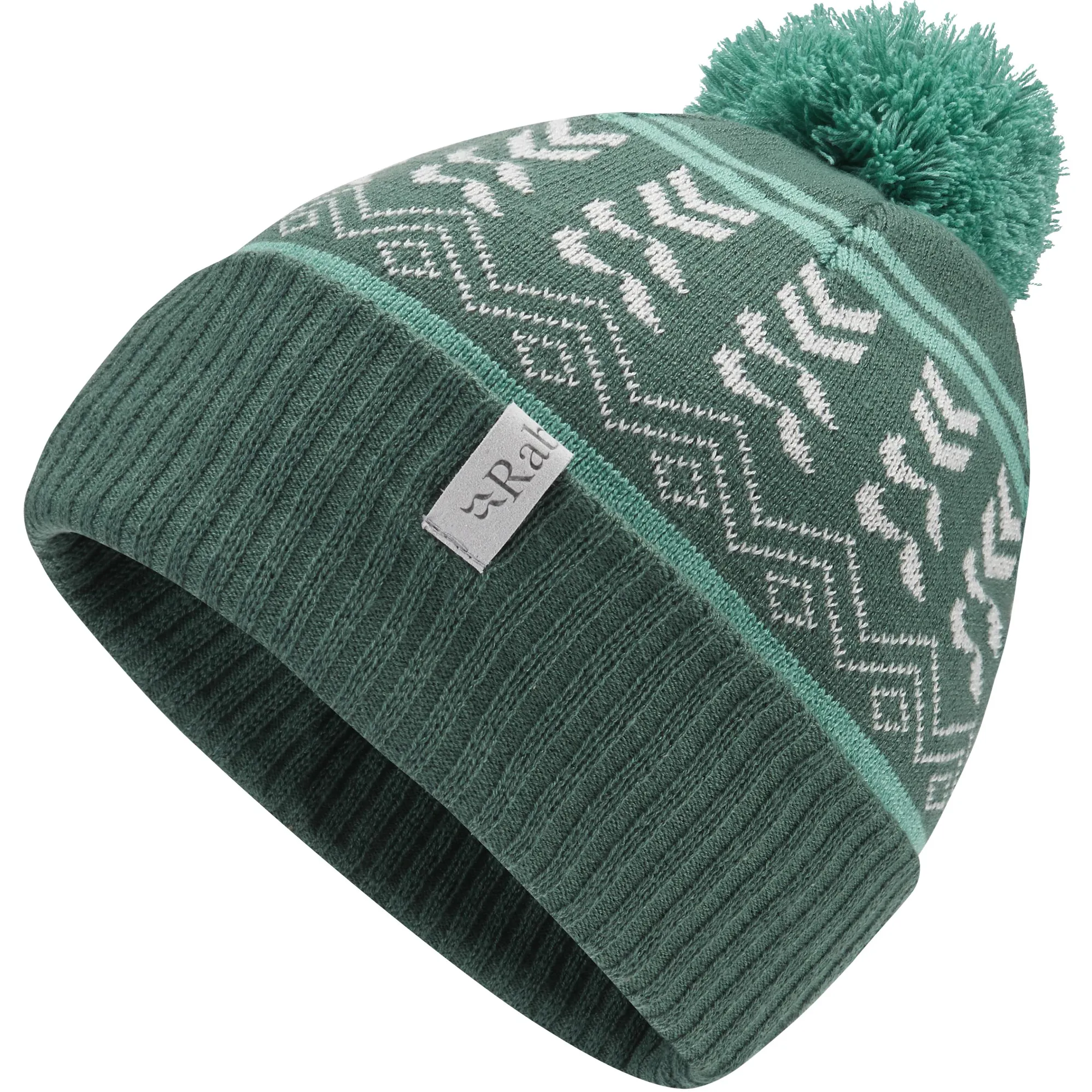Rab Khroma Bobble Beanie Green Slate-Glacier Blue