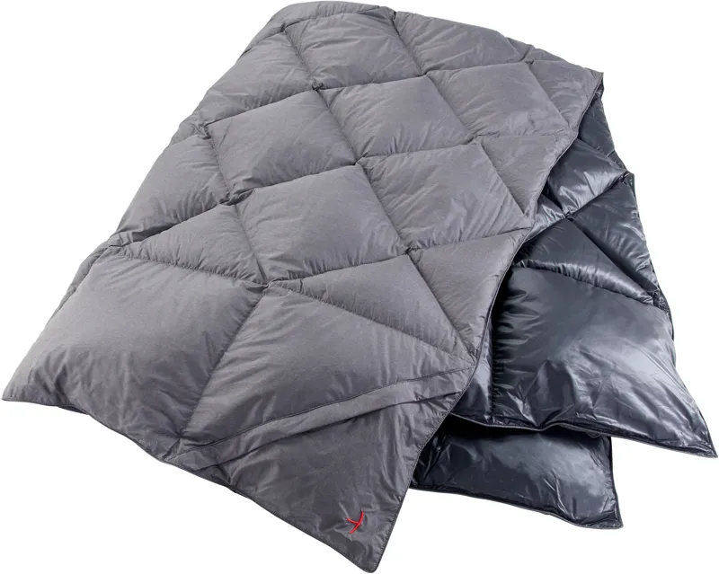 Nordisk Kiby Packable Down Travel Blanket - Coal Grey-Black-1