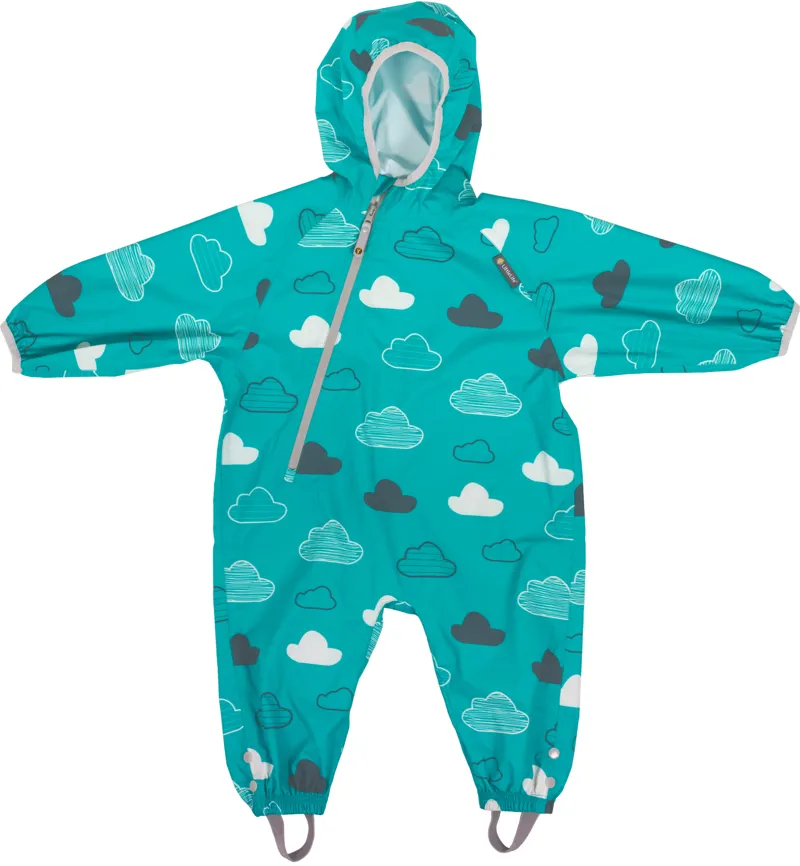 LittleLife Waterproof All In One Suit - Teal Clouds