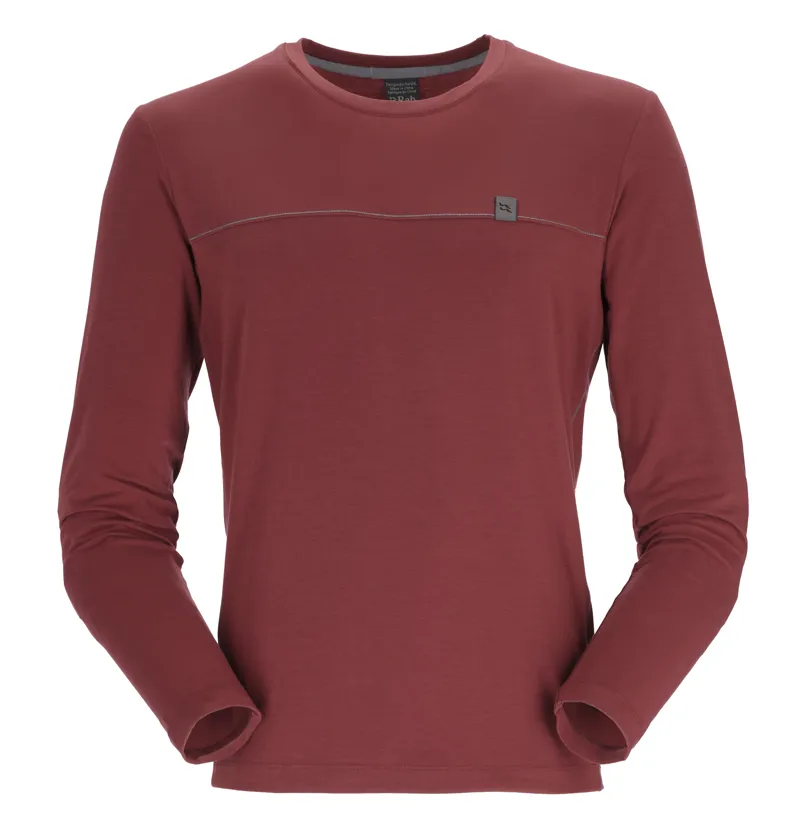 Rab Mens Lateral LS Tee - Oxblood Red