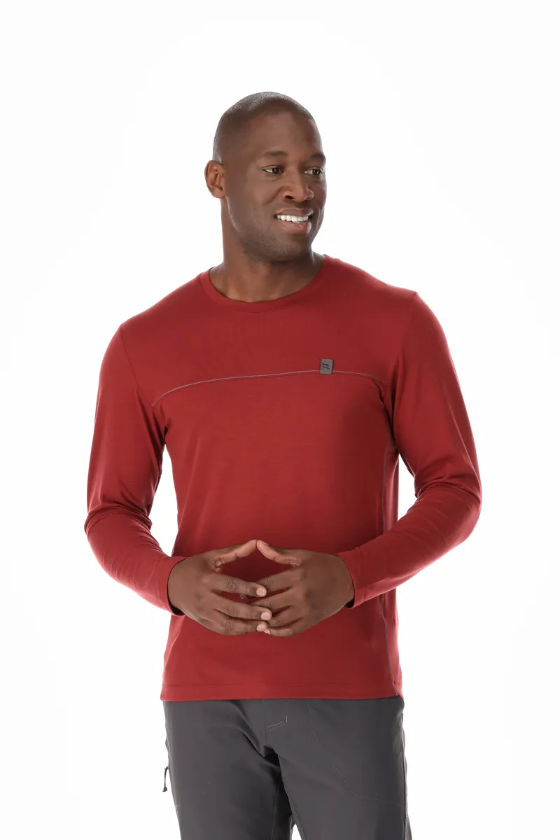 Rab Mens Lateral LS Tee - Oxblood Red-4