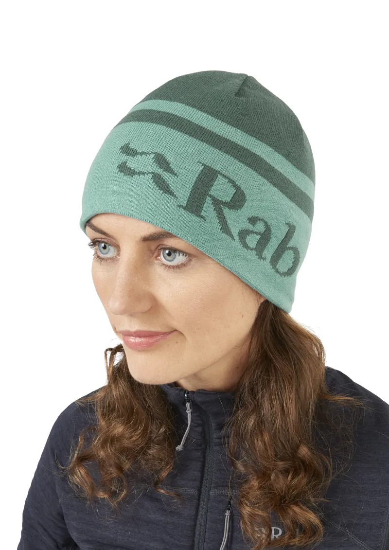 Rab Logo Band Beanie - Green Slate-Glacier Blue-1