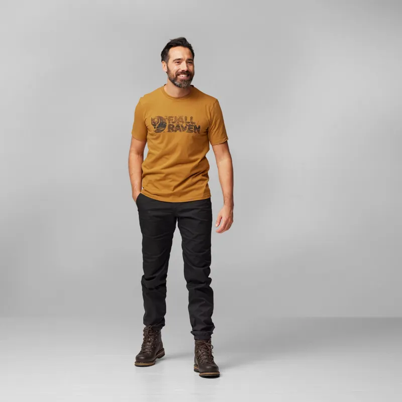 Fjallraven Mens Lush Logo T-shirt - Acorn-2