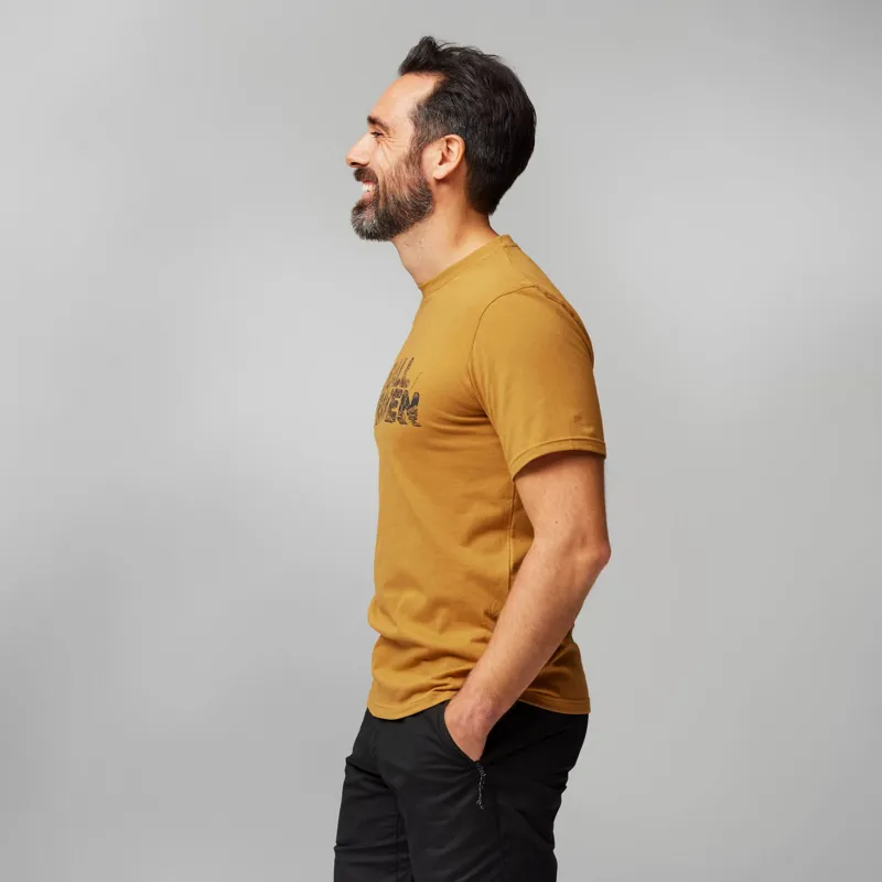 Fjallraven Mens Lush Logo T-shirt - Acorn-3