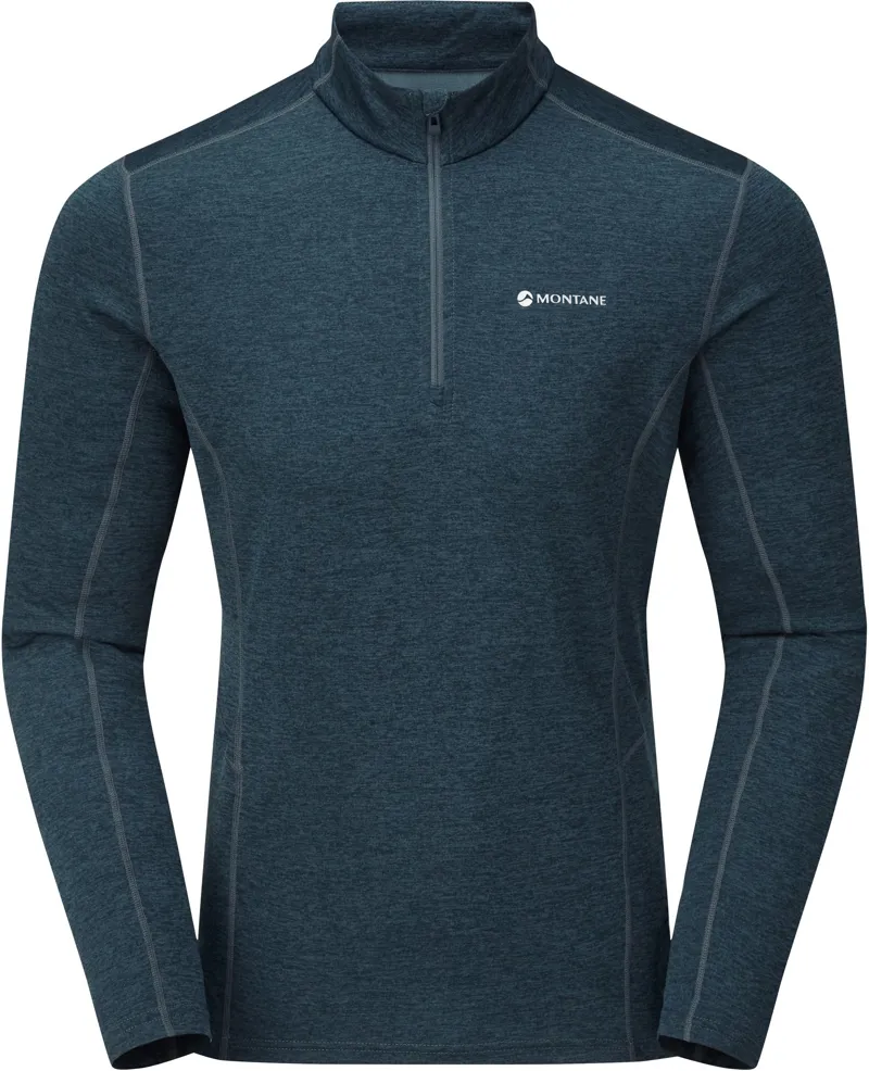 Montane Mens Dart Zip Neck T-Shirt - Orion Blue