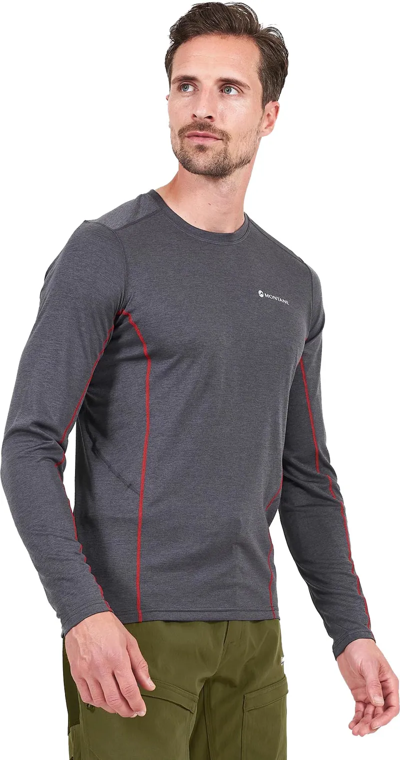Montane Mens Dart Long Sleeve T-Shirt - Slate-3