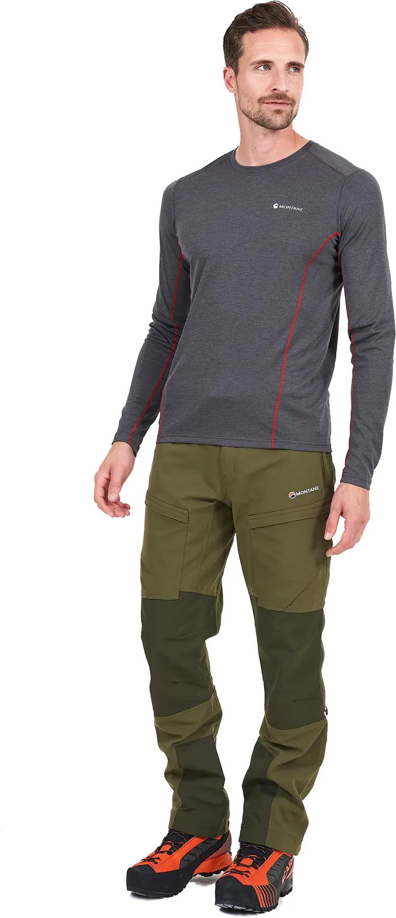 Montane Mens Dart Long Sleeve T-Shirt - Slate-1