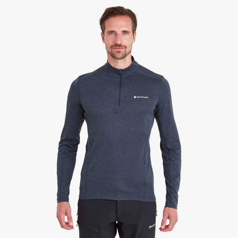 Montane Mens Dart Zip Neck T-Shirt - Eclipse Blue-1