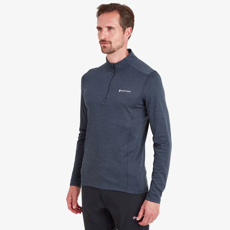 Montane Mens Dart Zip Neck T-Shirt - Eclipse Blue-2