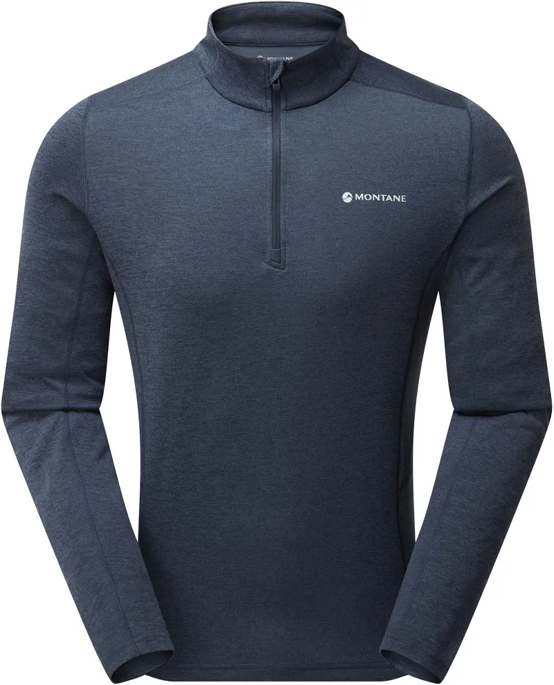 Montane Mens Dart Zip Neck T-Shirt - Eclipse Blue