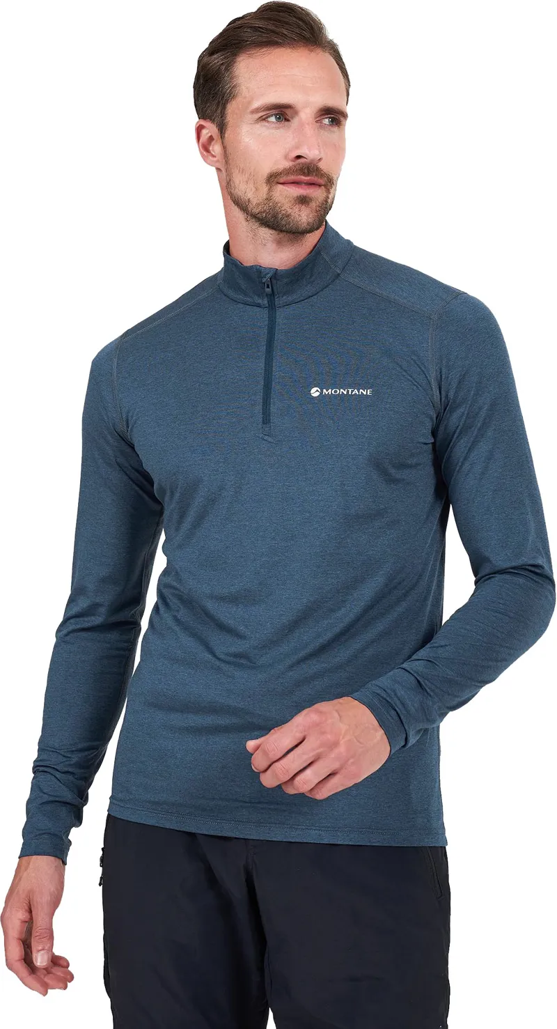 Montane Mens Dart Thermo Zip Neck Top - Astro Blue-1