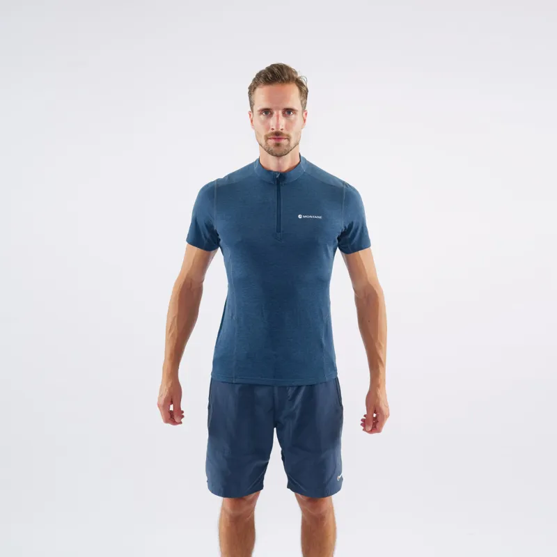 Montane Mens Dart Zip T-Shirt - Orion Blue-1
