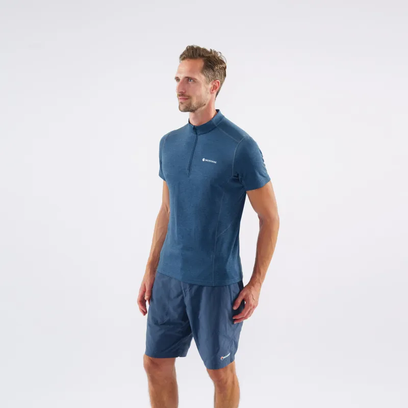 Montane Mens Dart Zip T-Shirt - Orion Blue-2