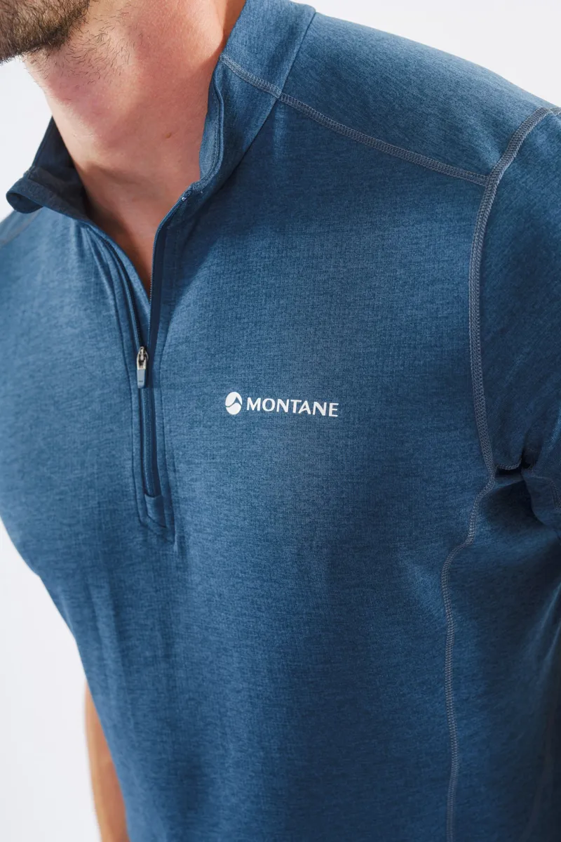 Montane Mens Dart Zip T-Shirt - Orion Blue-4