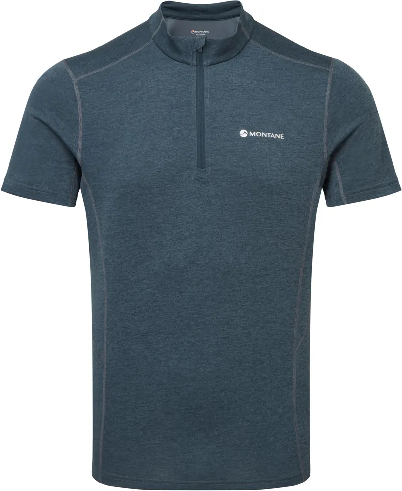 Montane Mens Dart Zip T-Shirt - Orion Blue