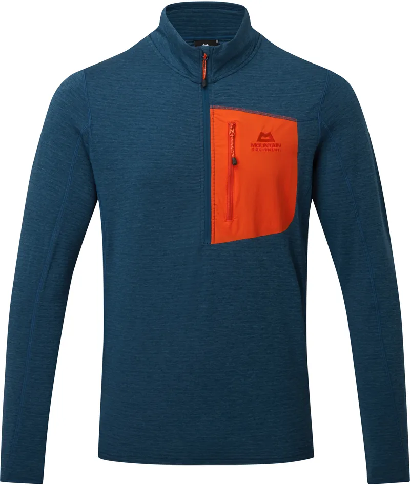 Mountain Equipment Mens Lumiko Zip-T Fleece - Majolica-Cardinal