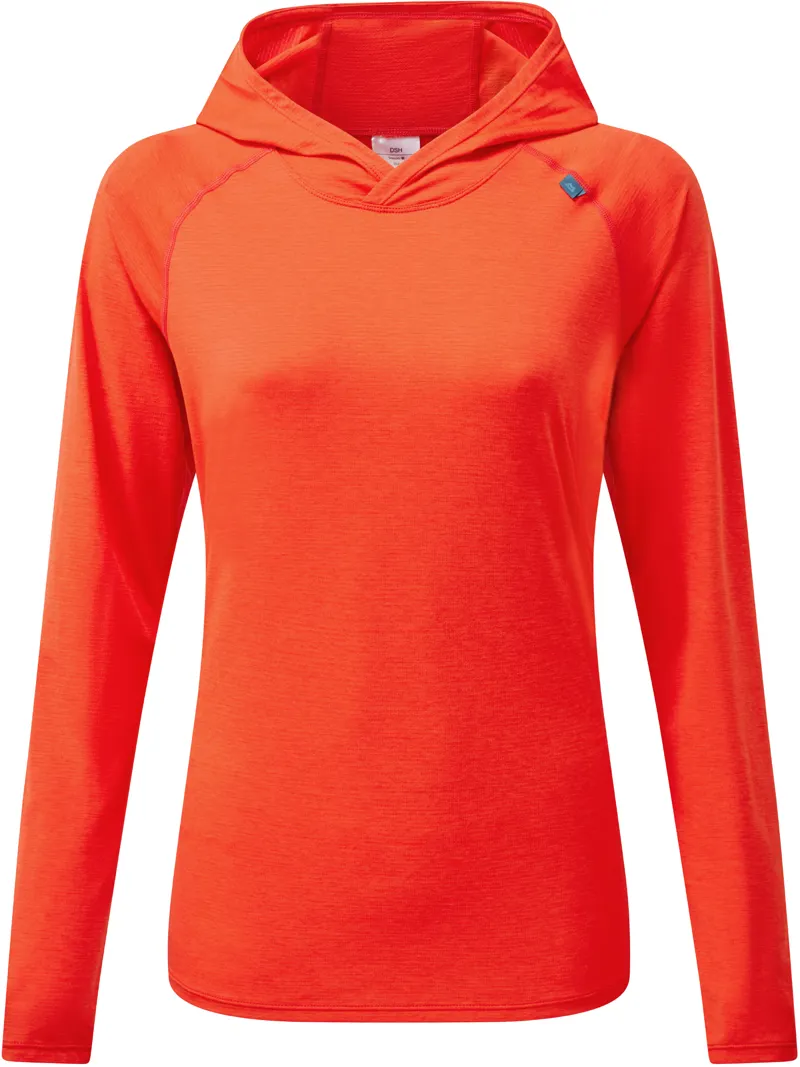 Mountain Equipment Womens Glace Hooded Top - Mandarin Red