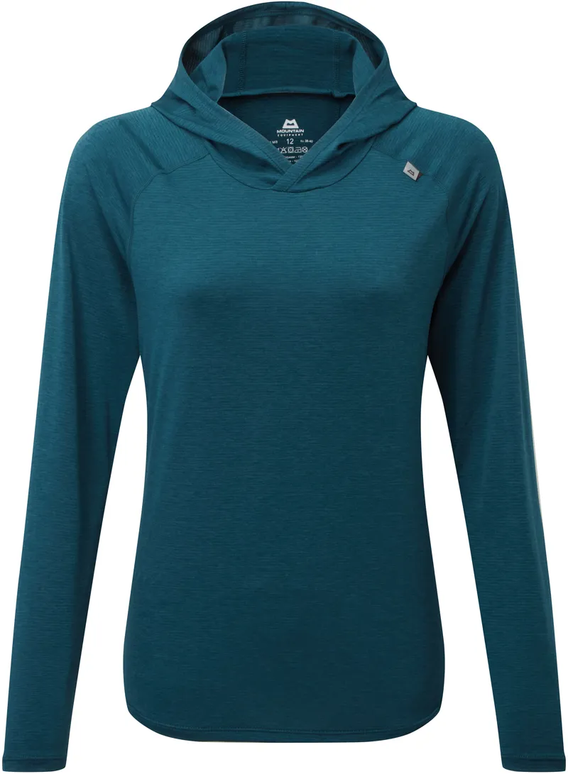 Mountain Equipment Womens Glace Hooded Top - Majolica Blue