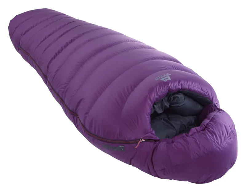 Mountain Equipment Womens Glacier 1000 Sleeping Bag - Regular - Right-Hand Zip - Foxglove-1