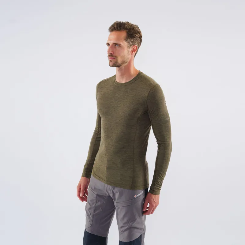 Montane Mens Primino 140 Long Sleeved T Shirt - Kelp Green-3