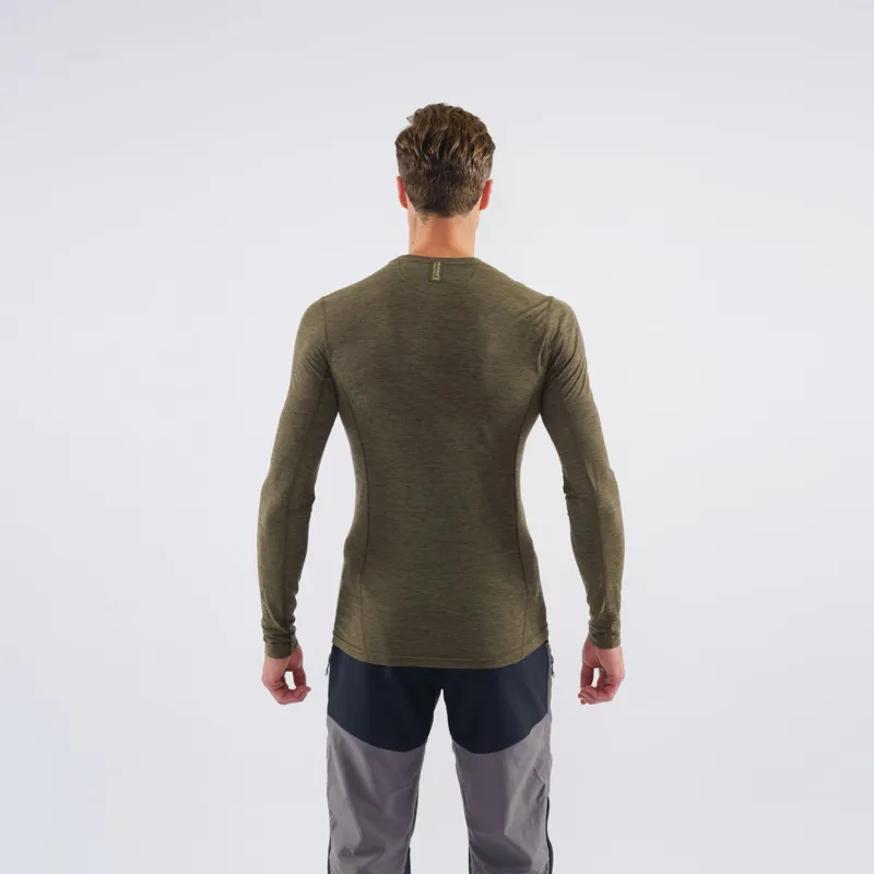 Montane Mens Primino 140 Long Sleeved T Shirt - Kelp Green-2