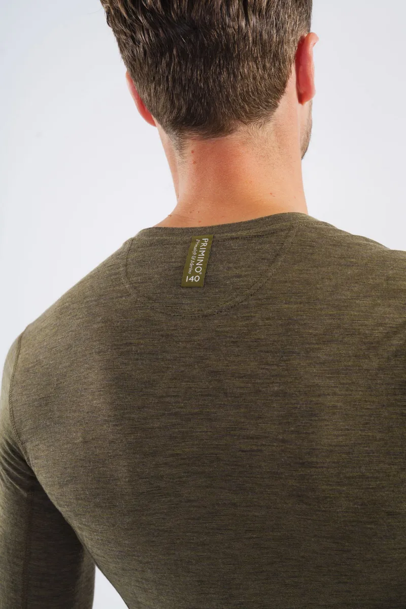 Montane Mens Primino 140 Long Sleeved T Shirt - Kelp Green-1