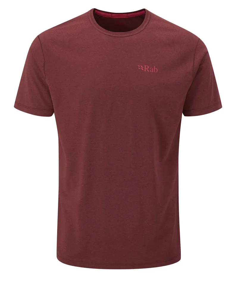 Rab Mens Mantle Tee - Oxblood Red Marl