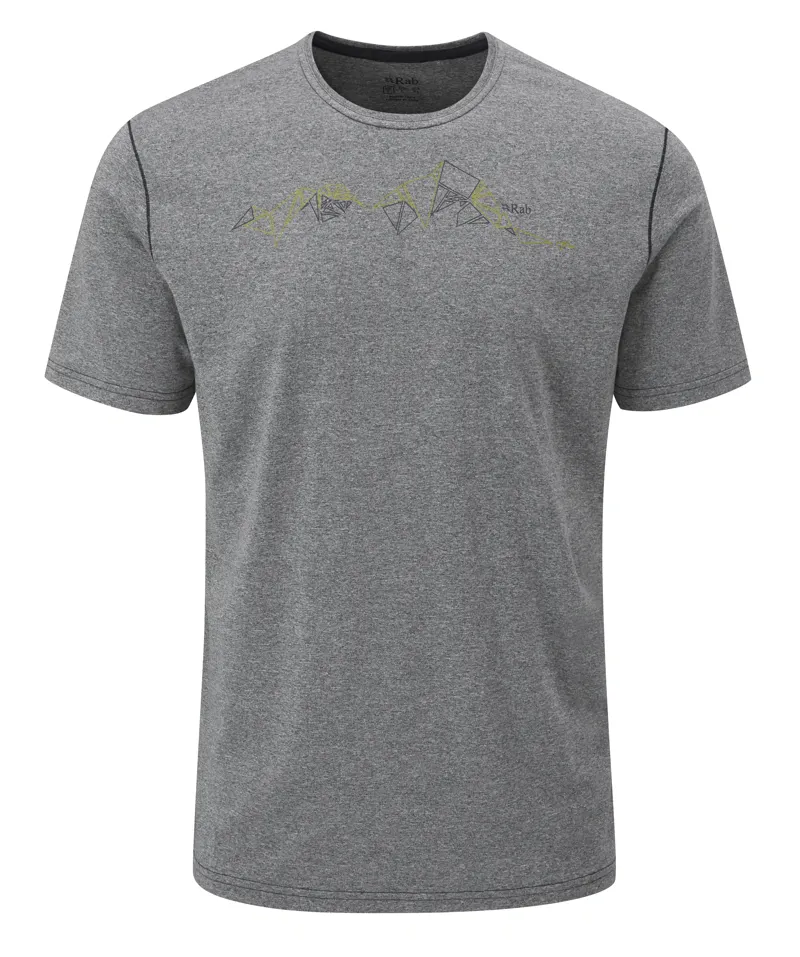 Rab Mens Mantle Tessalate Tee - Beluga Marl