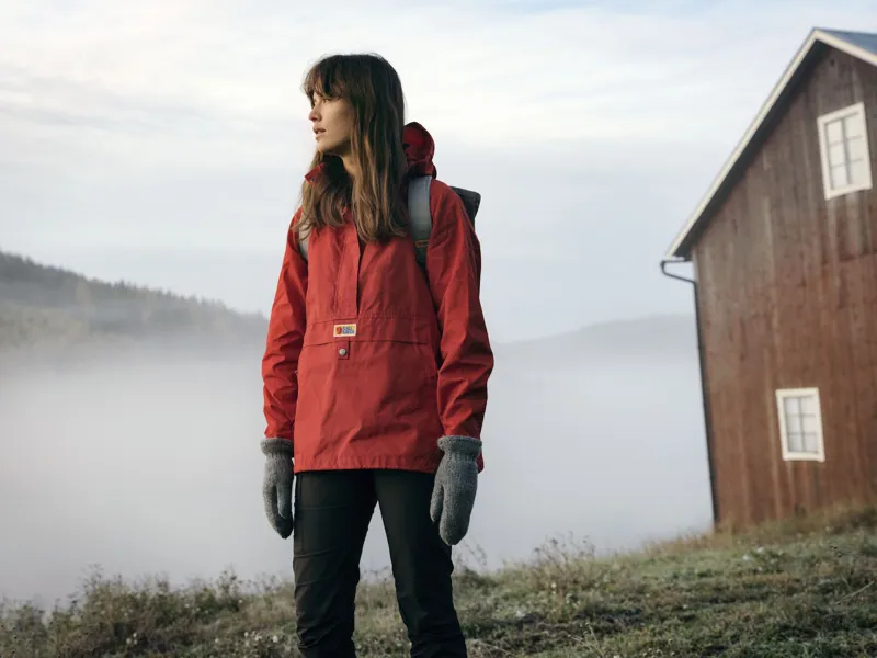 Fjallraven Womens Vardag Anorak - Arctic Green-Buckwheat Brown-7