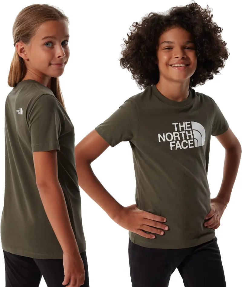 The North Face Youth Short Sleeved Easy Tee - New Taupe Green-White-2