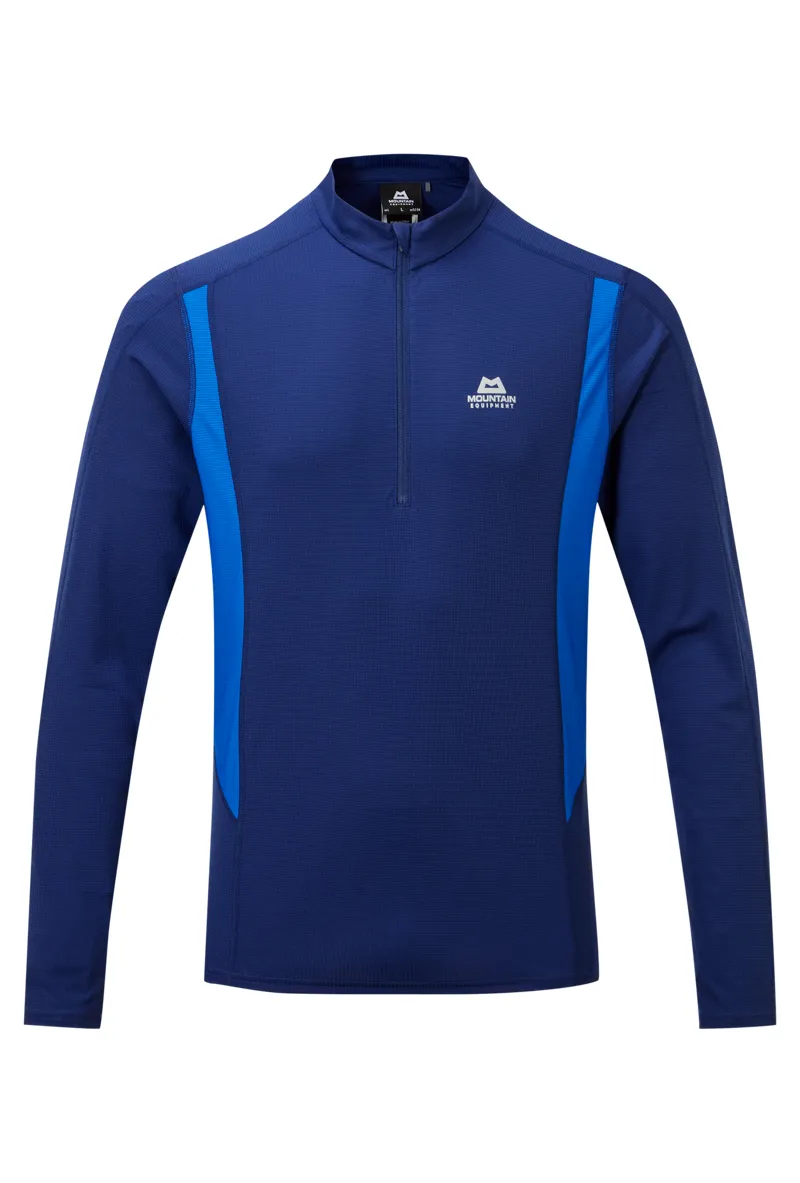 Mountain Equipment Ignis Long Sleeve Zip Tee - Medieval-Lapis Blue