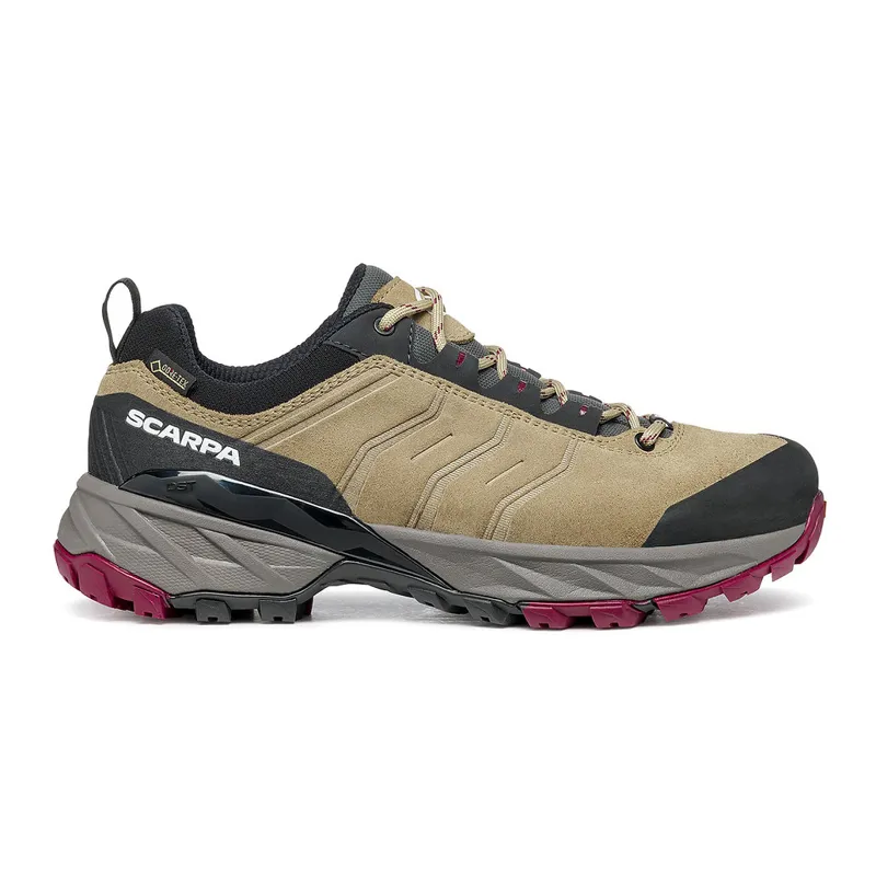 Scarpa Womens Rush Trail GTX Shoes - Light Desert-Raspberry-1