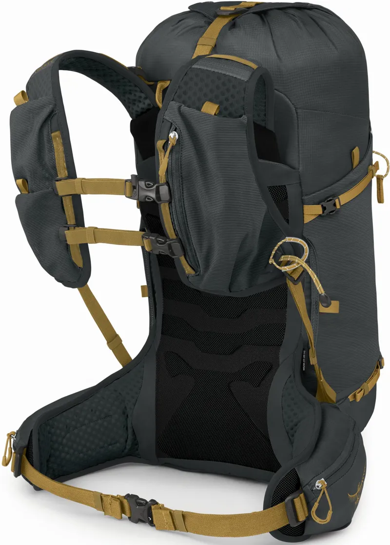 Osprey Talon Velocity 30 Rucksack - Dark Charcoal-Tumbleweed Yellow-3