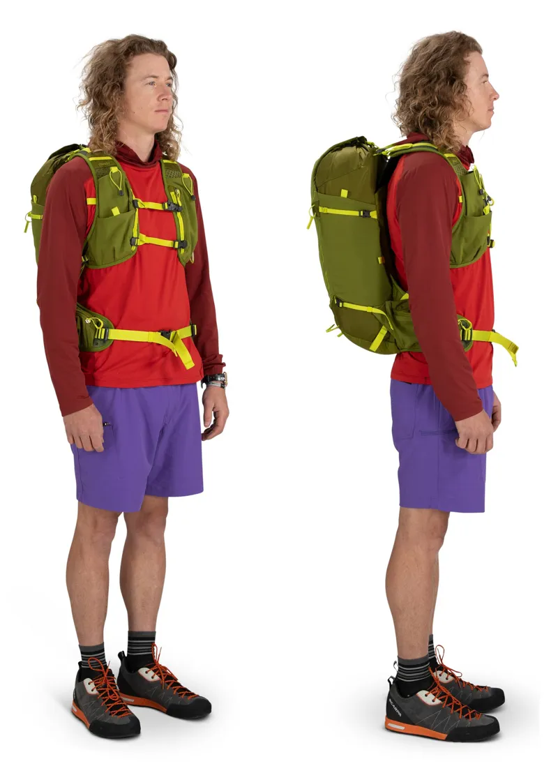 Osprey Talon Velocity 20 Rucksack - Dark Charcoal-Tumbleweed Yellow-11