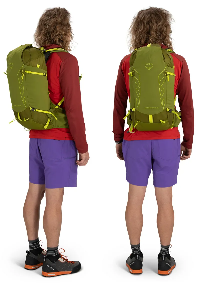 Osprey Talon Velocity 20 Rucksack - Dark Charcoal-Tumbleweed Yellow-12