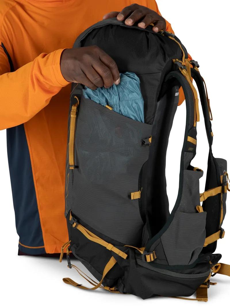 Osprey Talon Velocity 30 Rucksack - Dark Charcoal-Tumbleweed Yellow-8