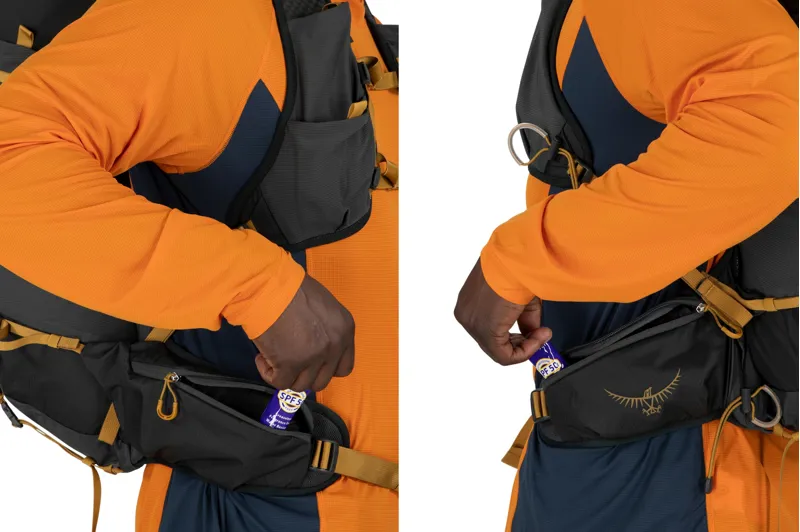 Osprey Talon Velocity 30 Rucksack - Dark Charcoal-Tumbleweed Yellow-11