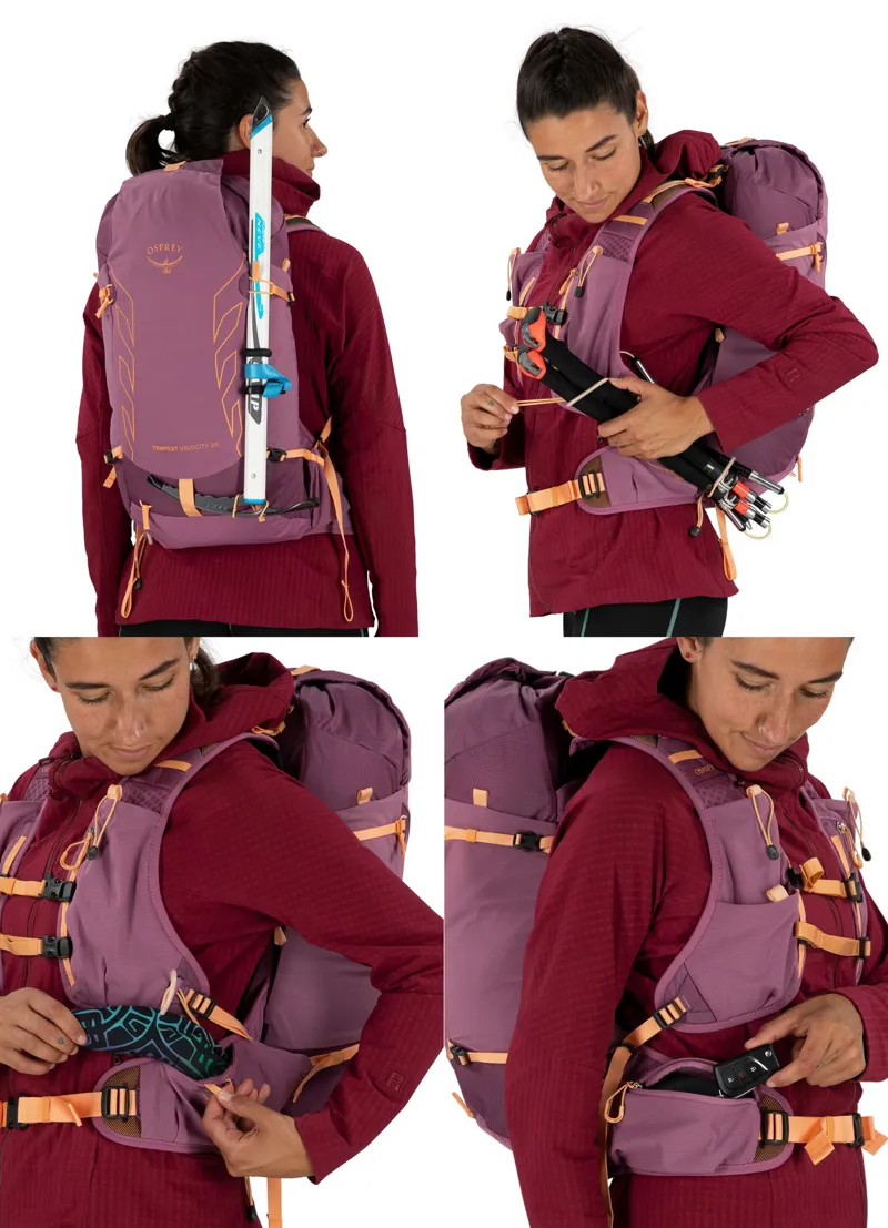 Osprey Womens Tempest Velocity 20 Rucksack - Pashmina-Melon-8